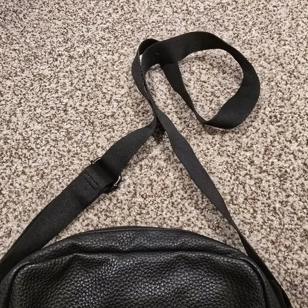 Buffalo David Bitton Black Faux Leather Crossbody Bag